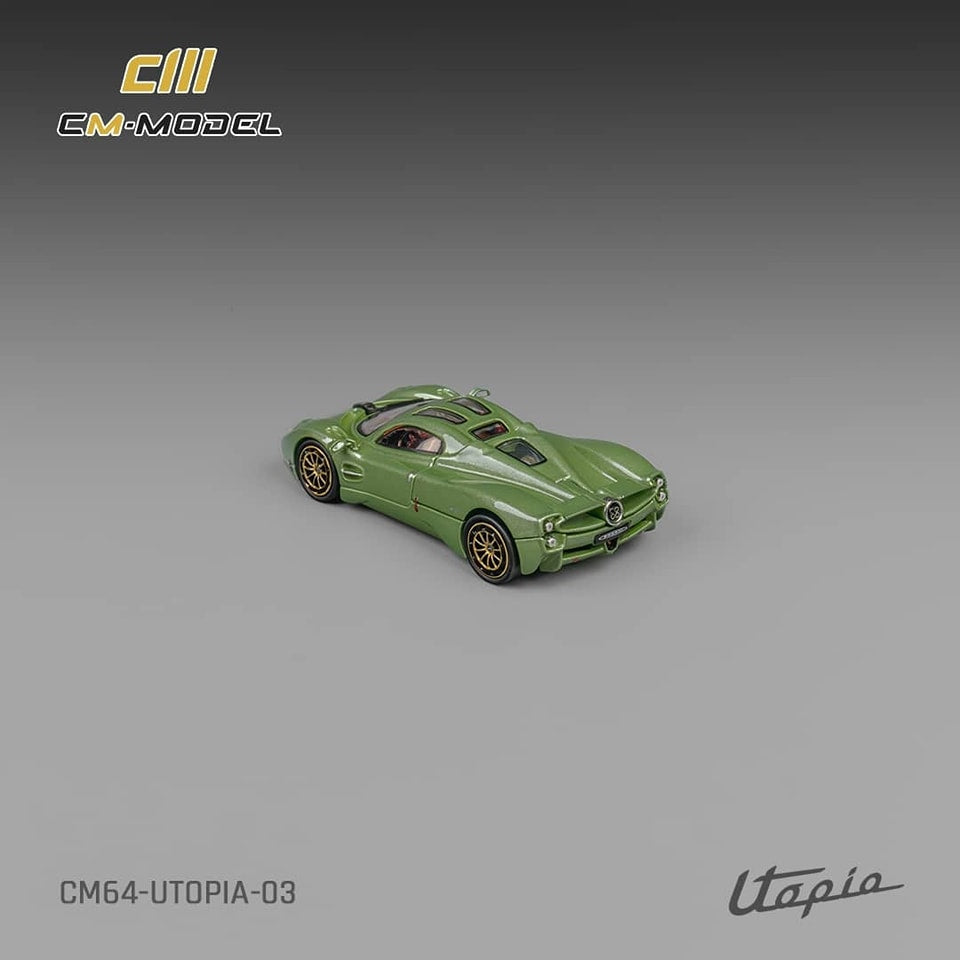 CM Model 1/64 Pagani Licensed Product - Utopia Metallic Green Color