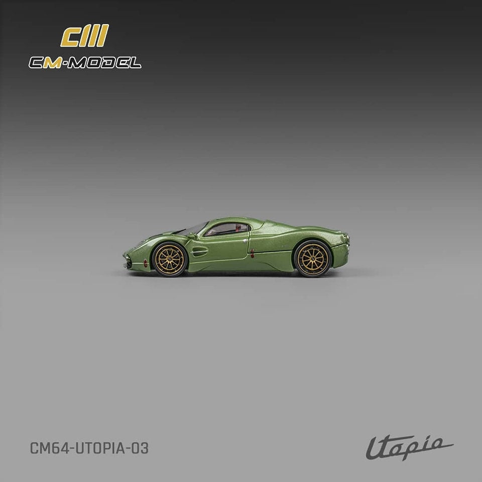 CM Model 1/64 Pagani Licensed Product - Utopia Metallic Green Color