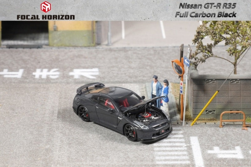 Focal Horizon FH 1/64 Nissan GT-R R35 Full carbon black