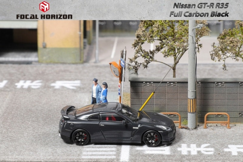 Focal Horizon FH 1/64 Nissan GT-R R35 Full carbon black