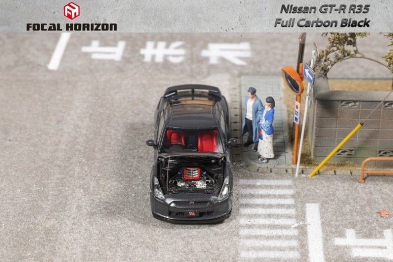 Focal Horizon FH 1/64 Nissan GT-R R35 Full carbon black