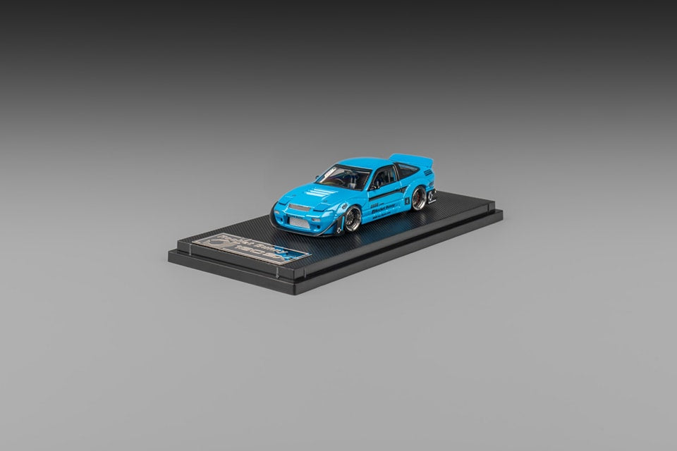 Micro Turbo 1/64 180SX Rocket Bunny Metallic Blue
