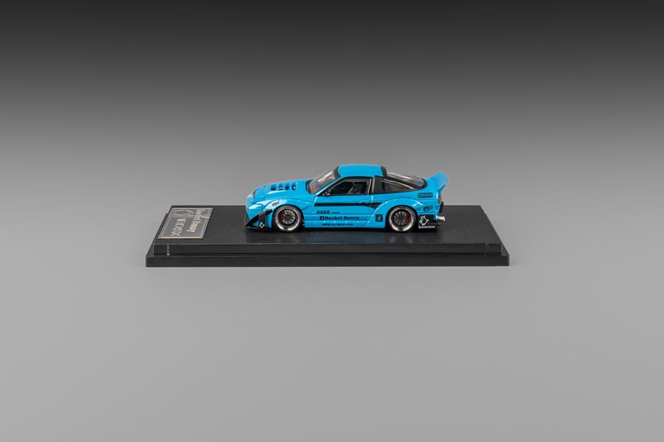 Micro Turbo 1/64 180SX Rocket Bunny Metallic Blue