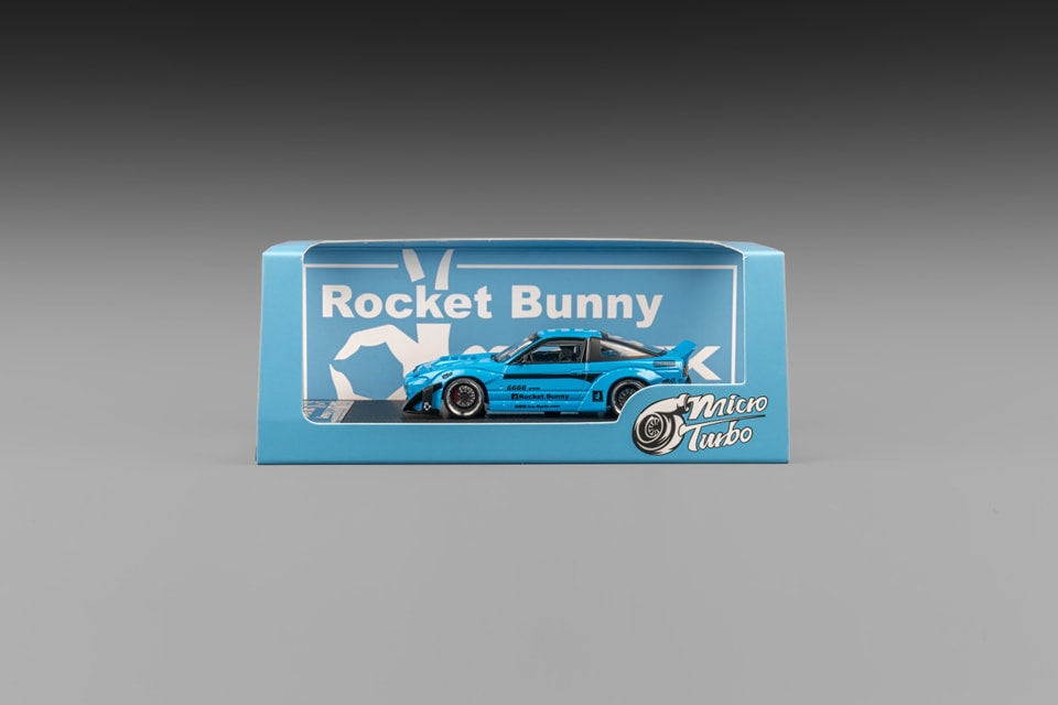 Micro Turbo 1/64 180SX Rocket Bunny Metallic Blue