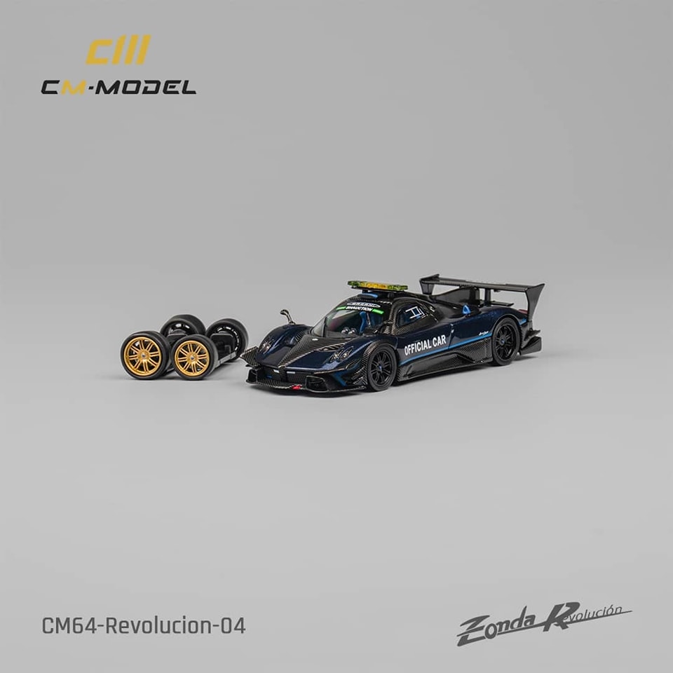 CM Model 1/64 Pagani Zonda R Evolucion Track Version Carbon Safety Car Livery