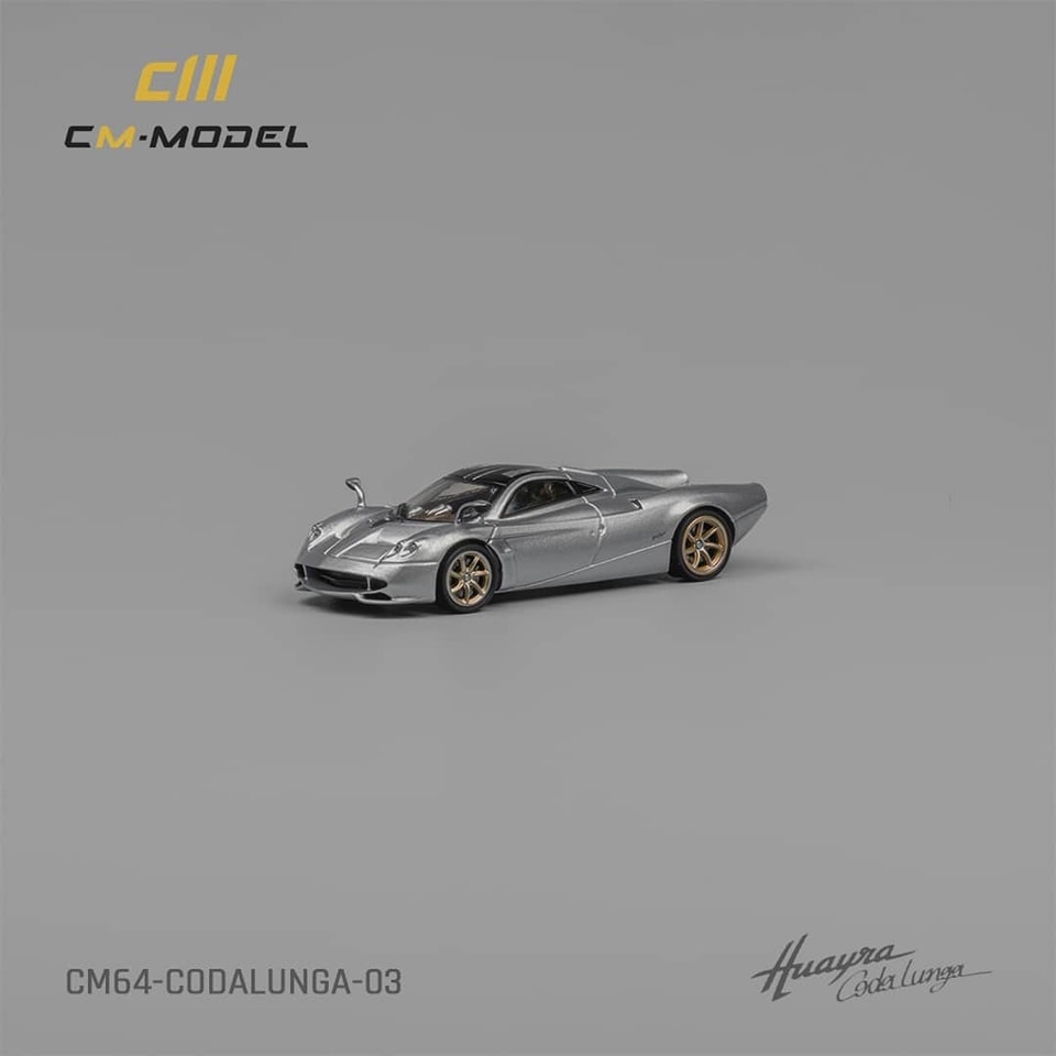 CM Model 1/64 Pagani Huayra Codalunga Metallic Silver
