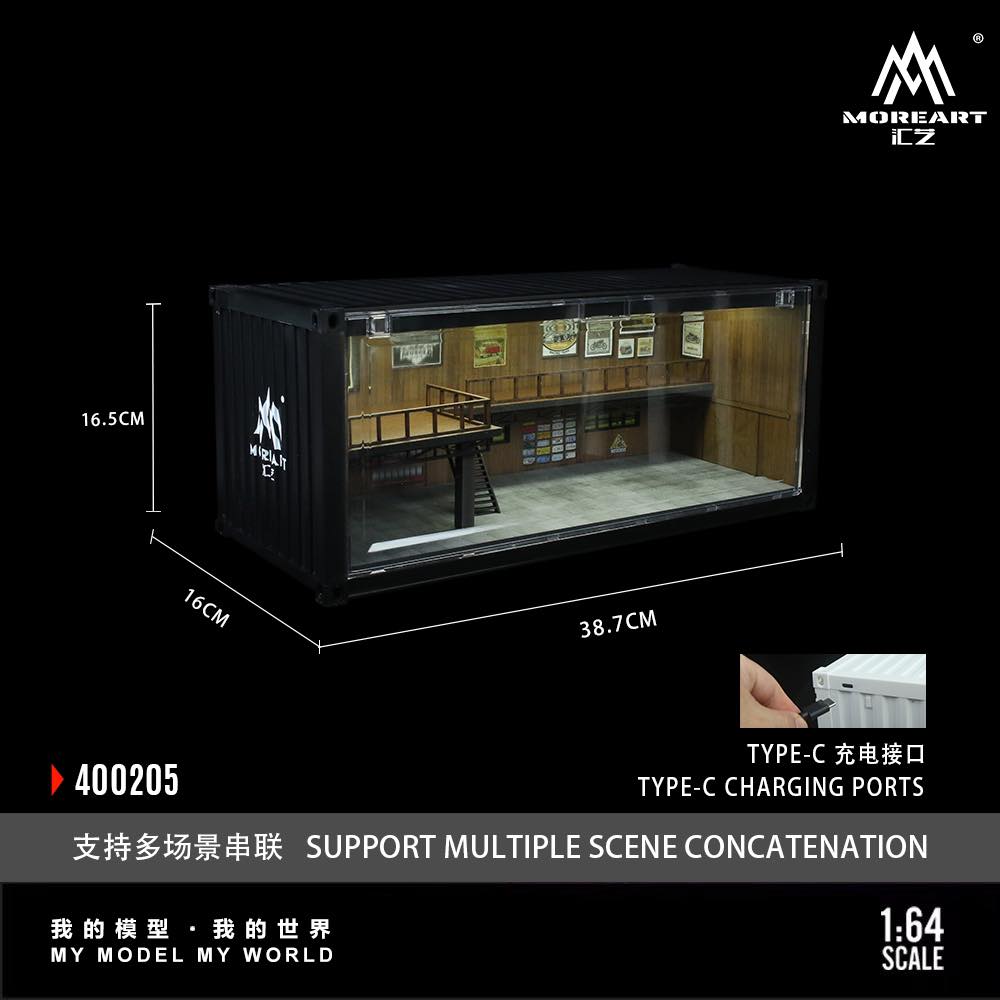 MoreArt 1/64 CONTAINER REPAIR SHOP SCENE MO400205