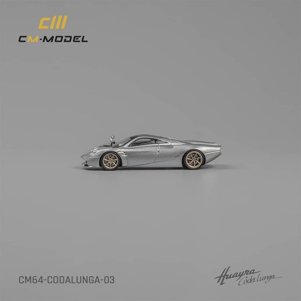 CM Model 1/64 Pagani Huayra Codalunga Metallic Silver
