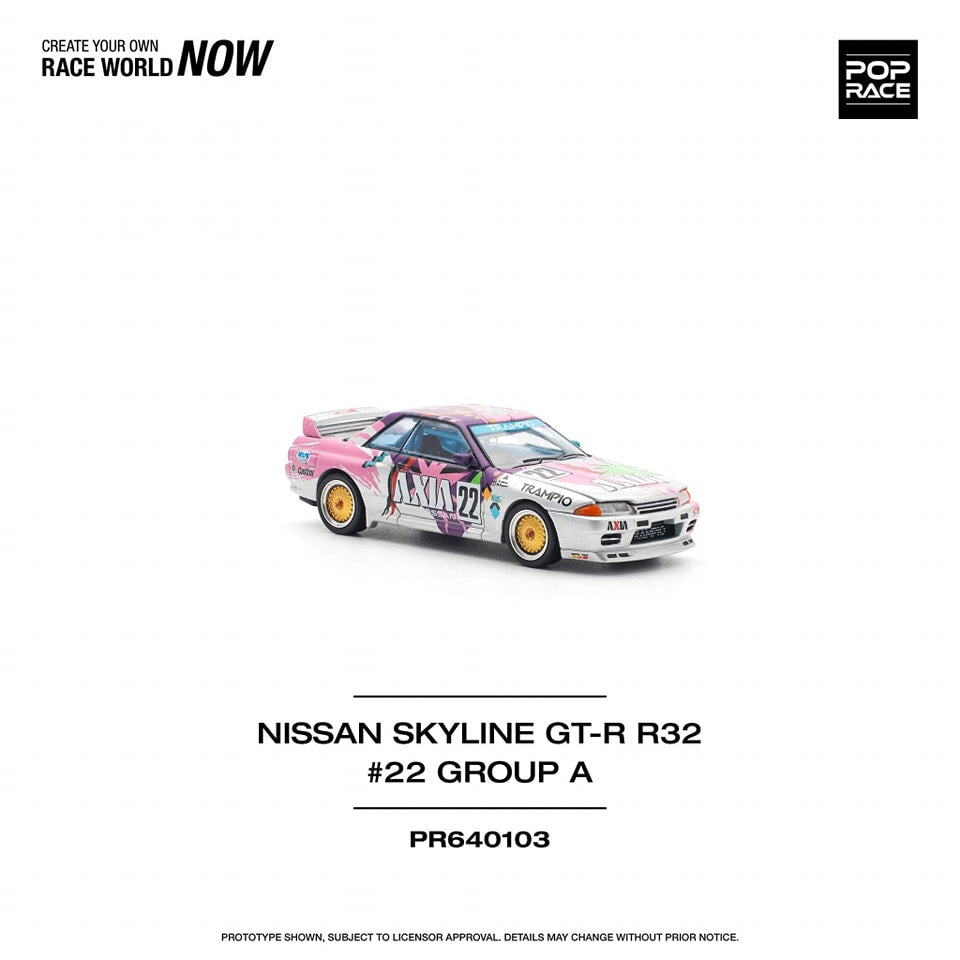 POPRACE 1/64 NISSAN SKYLINE GT-R R32 #22 GROUP A PR640103