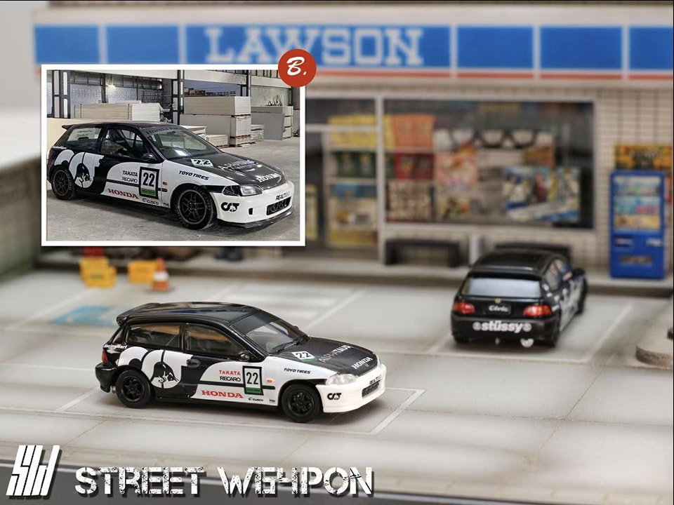STREET WEAPON 1/64 HONDA EG6 REDBULL