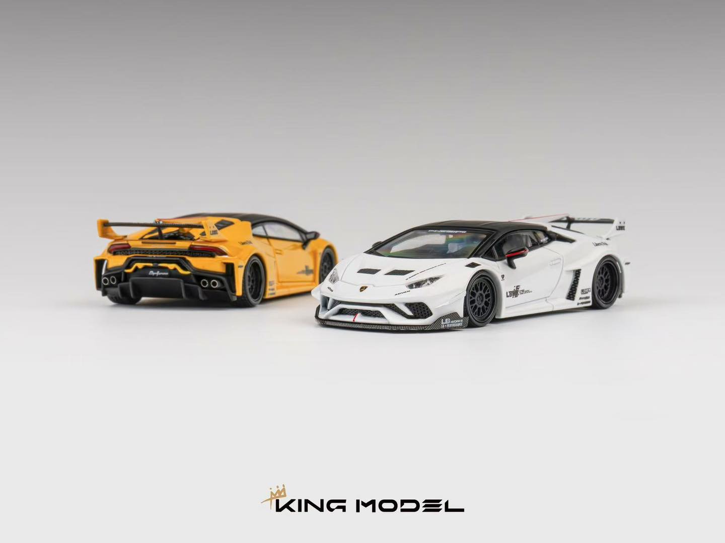 KING MODEL 1/64 LBWK HURACAN GT YELLOW
