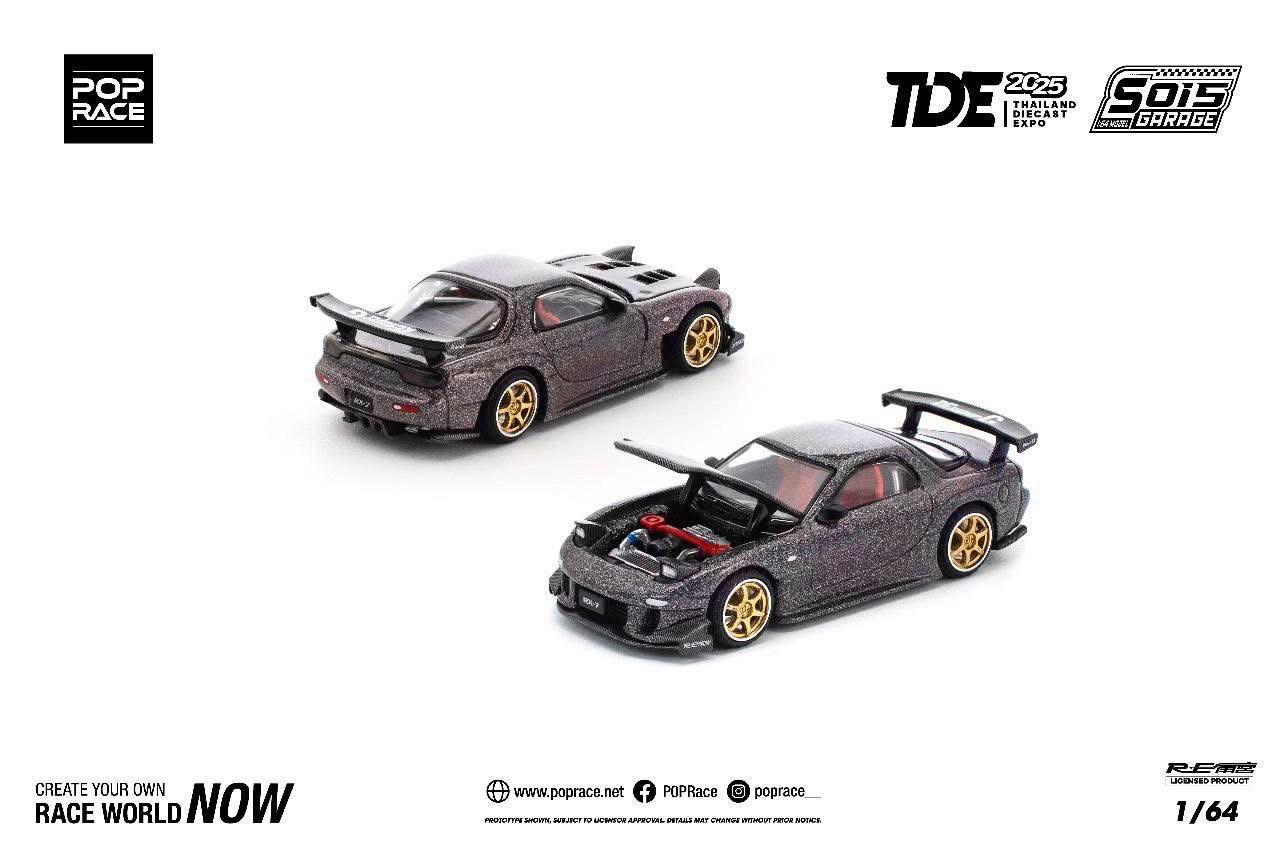 POP RACE Mazda RX7 RE-AMEMIYA WIDEBODY TDE 2025 Dinner Car PR640360 | Thailand Diecast Expo 2025