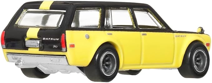 HOT WHEELS BOUEVARD DATSUN 510 WAGON YELLOW WITH BLACK TOP