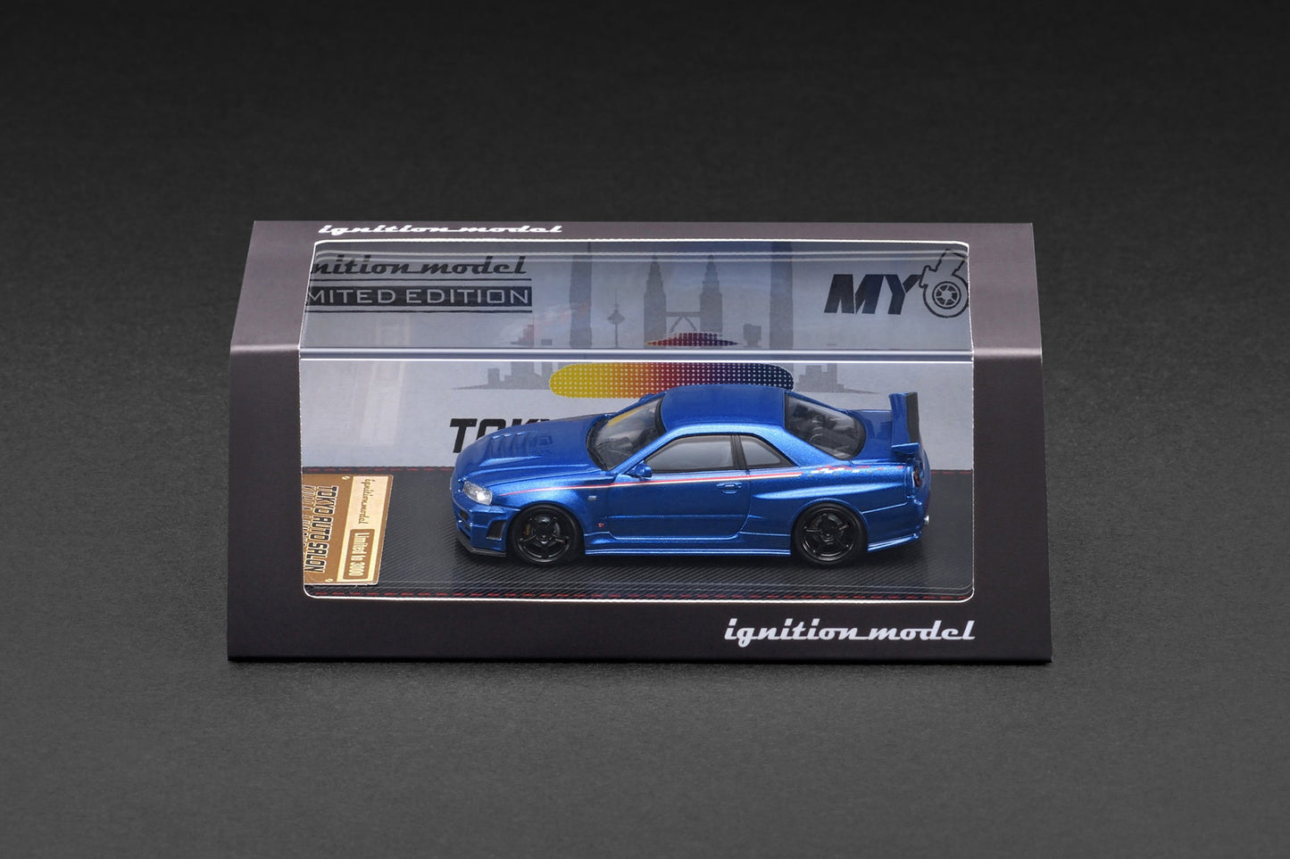 Ignition Model 1/64 Nissan Skyline GT-R34 Bayside Blue | TASKL25 EXCLUSIVE