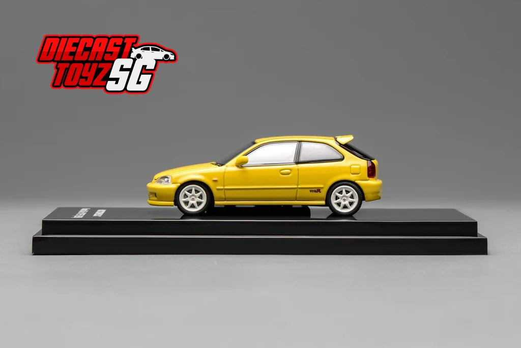 Motorhelix 1/64 Honda Civic Type R EK9 Sunlight Yellow M65002