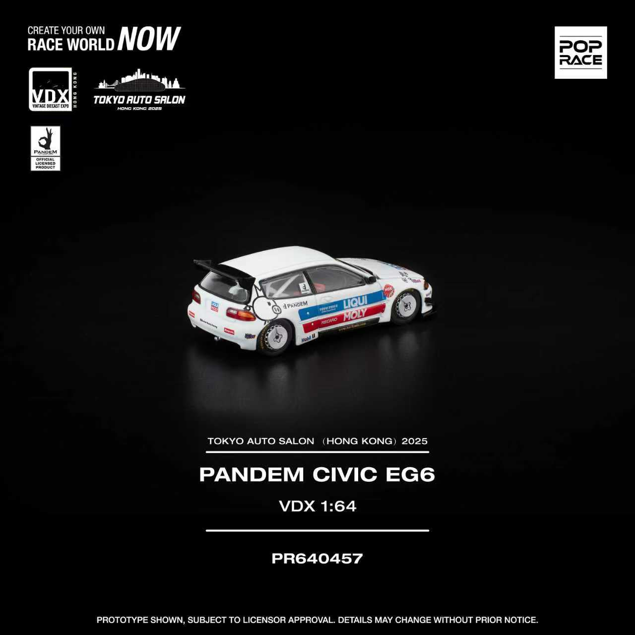 POP RACE 1/64 Pandem Civic EG6 VDX PR640457