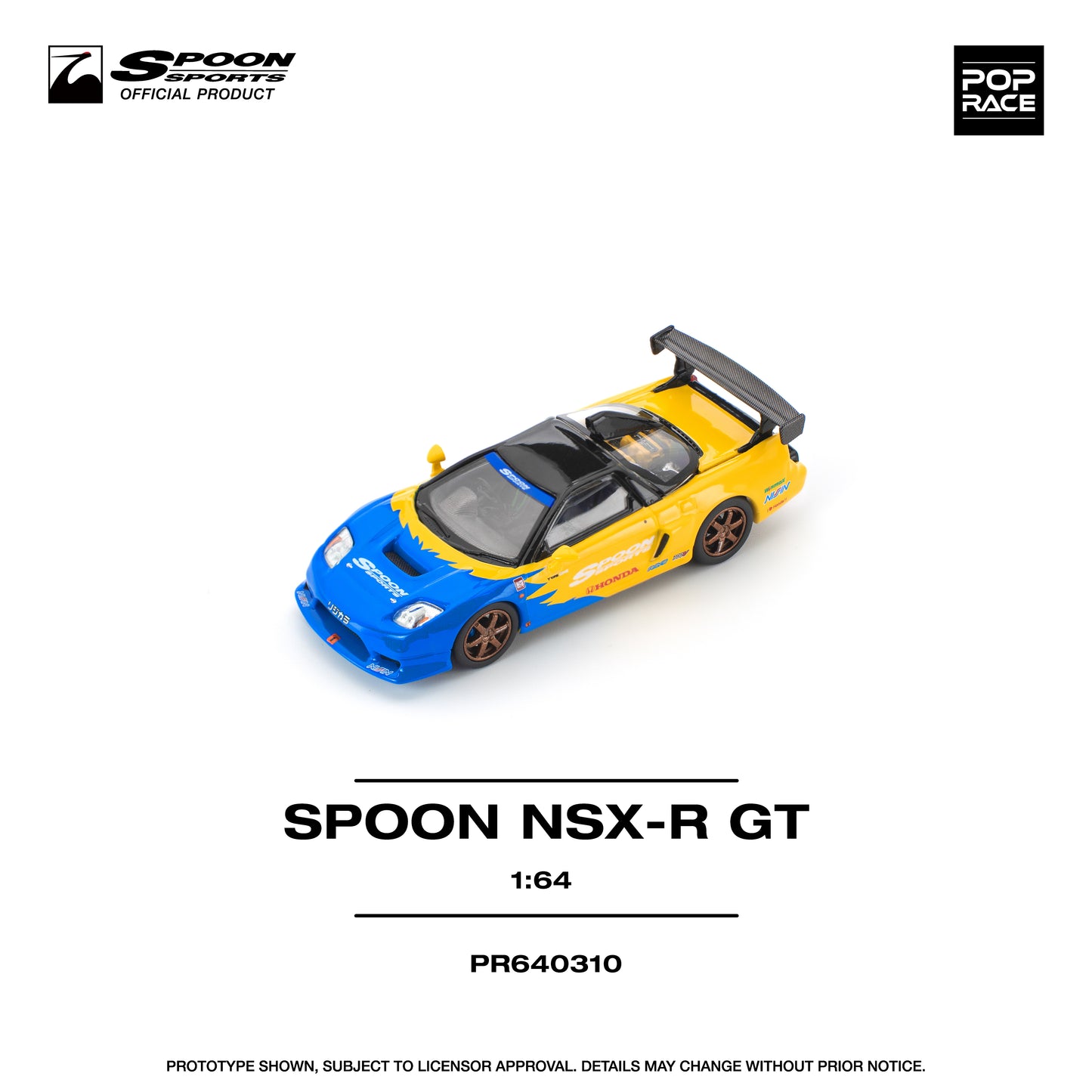 * PRE ORDER * POP RACE 1/64 SPOON SPORTS HONDA NSX-R GT PR640310