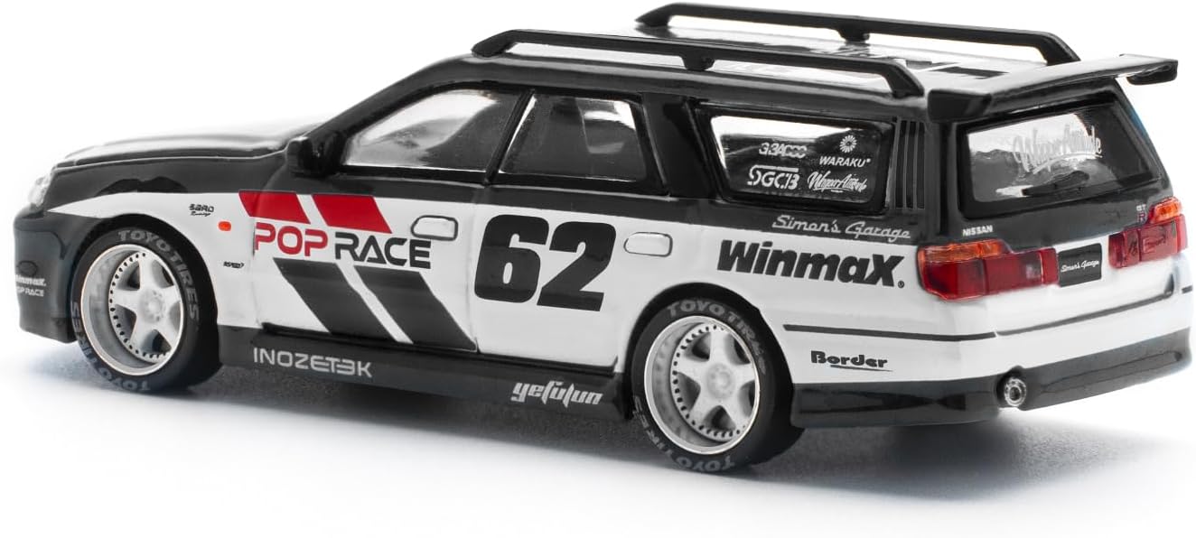 POPRACE 1/64 STAGEA SIMON'S GARAGE 62 BLACK PR640211