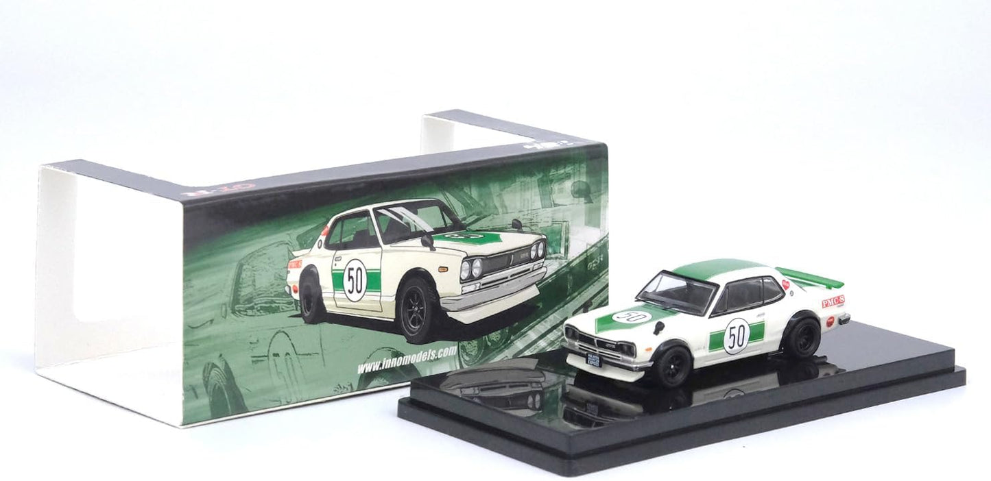 INNO 64 1/64 NISSAN SKYLINE 2000 GT-R (KPGC10) MALAYSIA DIECAST EXPO 2023 EVENT EDITION WHITE