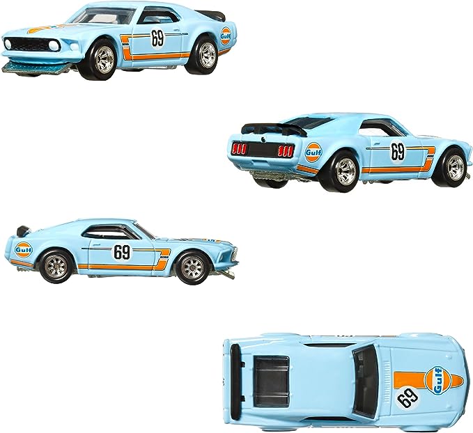 Hot Wheels HKF58 Premium 2-Pack 1969 Ford Mustang BOSS 302 / 2014 Custom Mustang