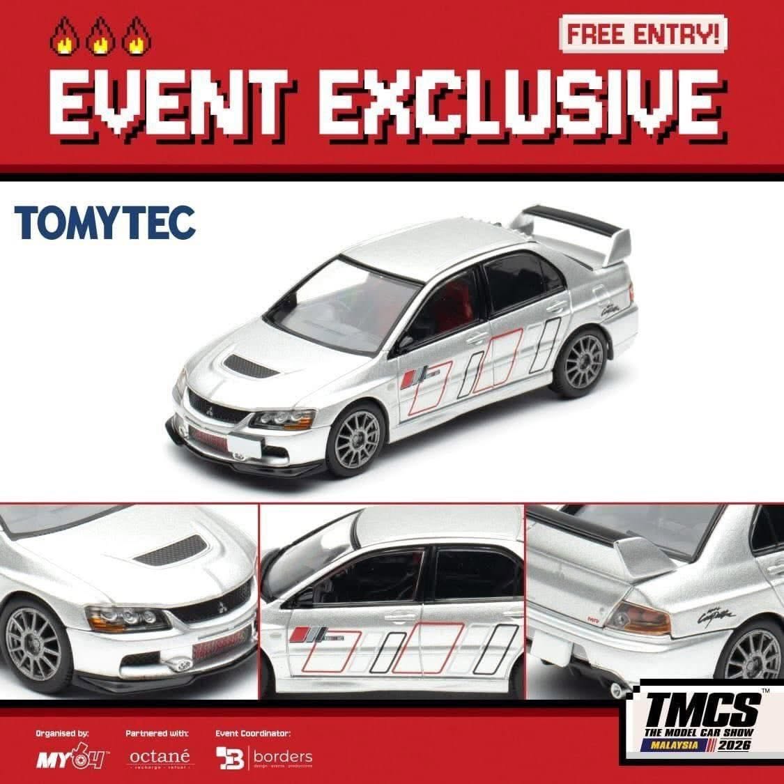 TOMICA LIMITED VINTAGE NEO 1/64 MITSUBISHI LANCER GSR EVOLUTION IX MR RALLIART SILVER