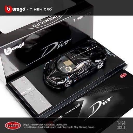 TIMEMICRO X BURAGO 1/64 BUGATTI DIVO BLACK