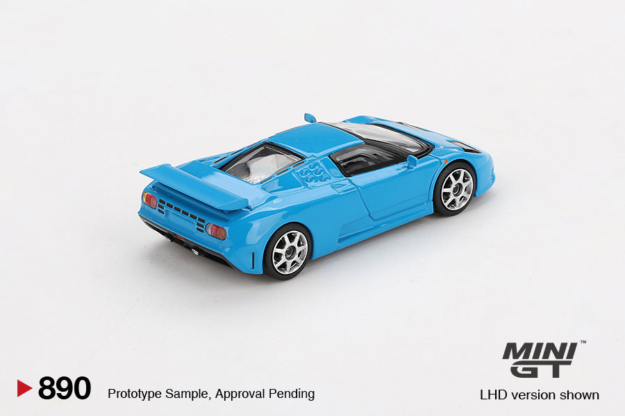 MINI GT #890 1/64 Bugatti EB110 Super Sport Blu Bugatti (LHD)