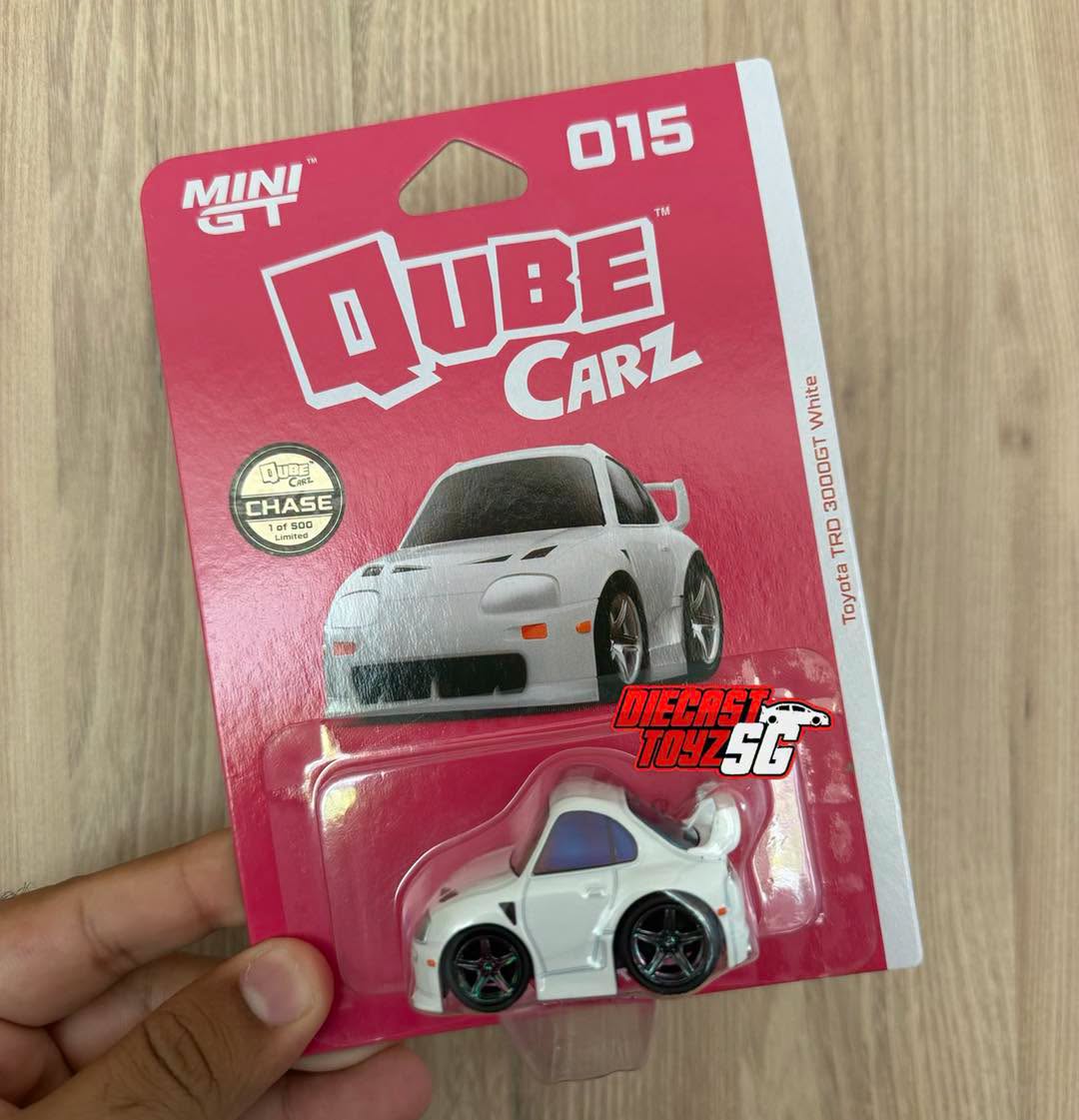 MINI GT X QUBE CARZ TOYOTA TRD 3000GT SUPRA WHITE * CHASE *