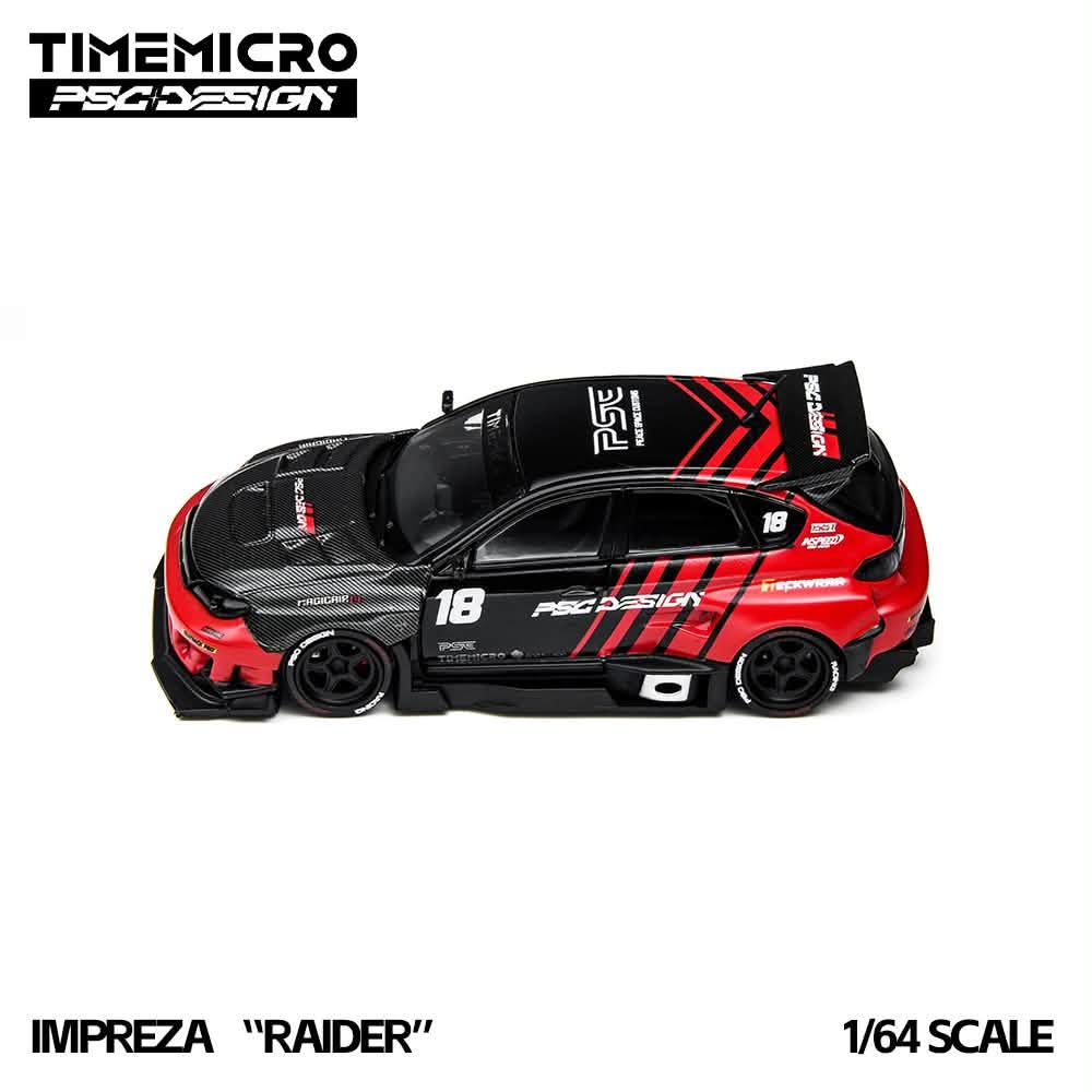 * PRE ORDER * TimeMicro × PSC DESIGN 1/64 Impreza "Raider" Red Black