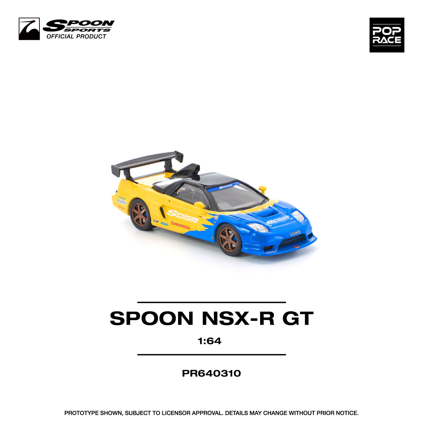 * PRE ORDER * POP RACE 1/64 SPOON SPORTS HONDA NSX-R GT PR640310