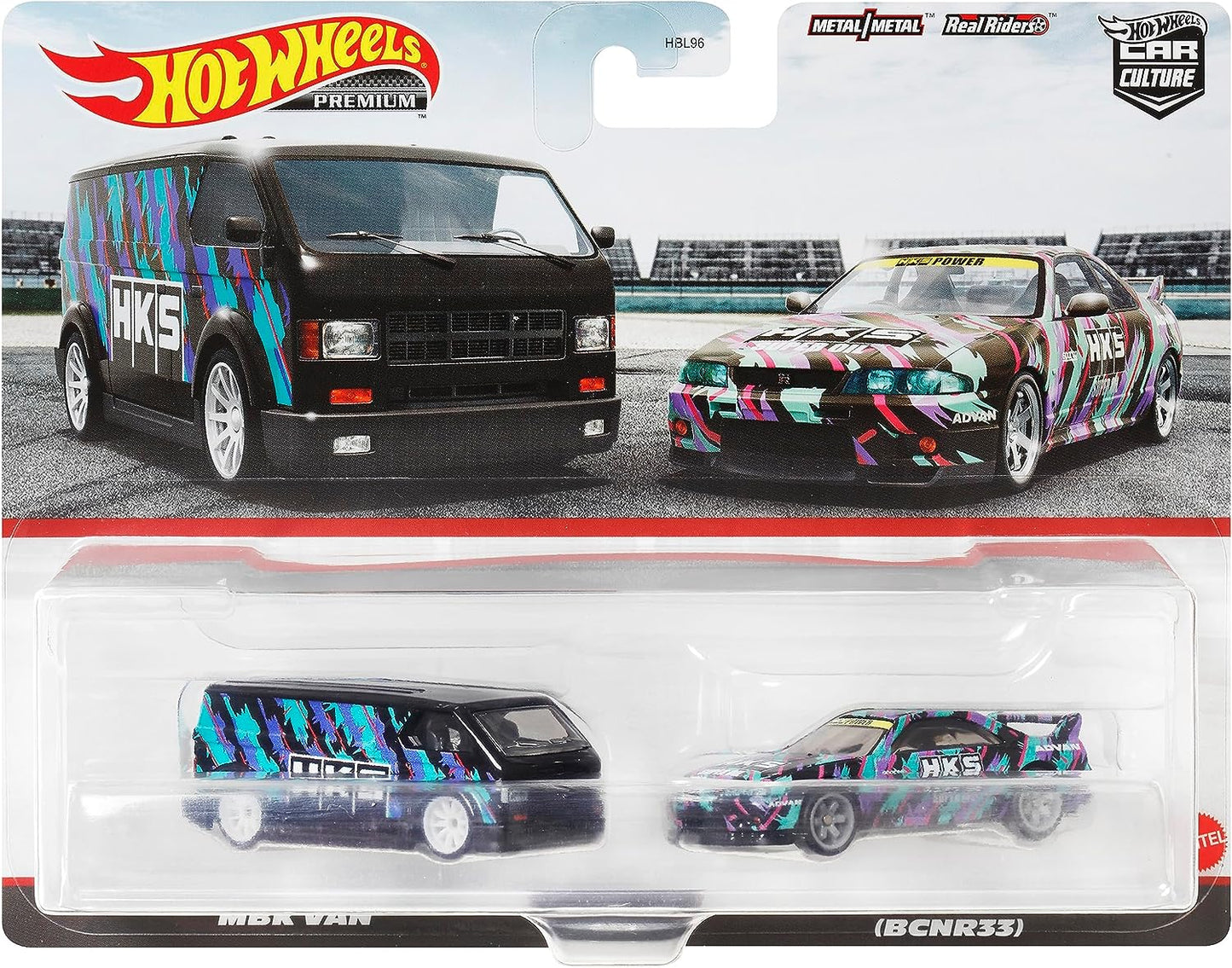 Hot Wheels HKF53 Premium 2-Pack Nissan Skyline GT-R (BNCR33) / MBK Van