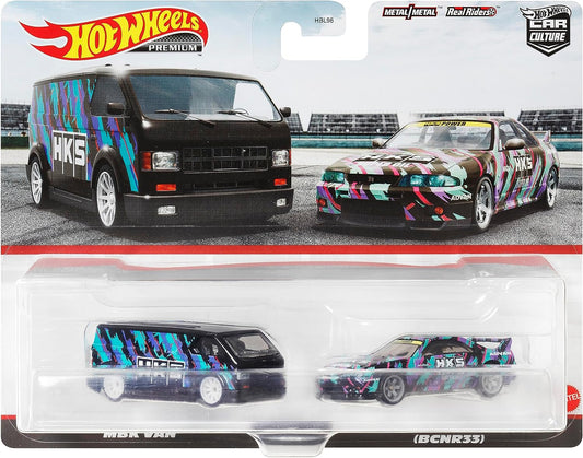 Hot Wheels HKF53 Premium 2-Pack Nissan Skyline GT-R (BNCR33) / MBK Van