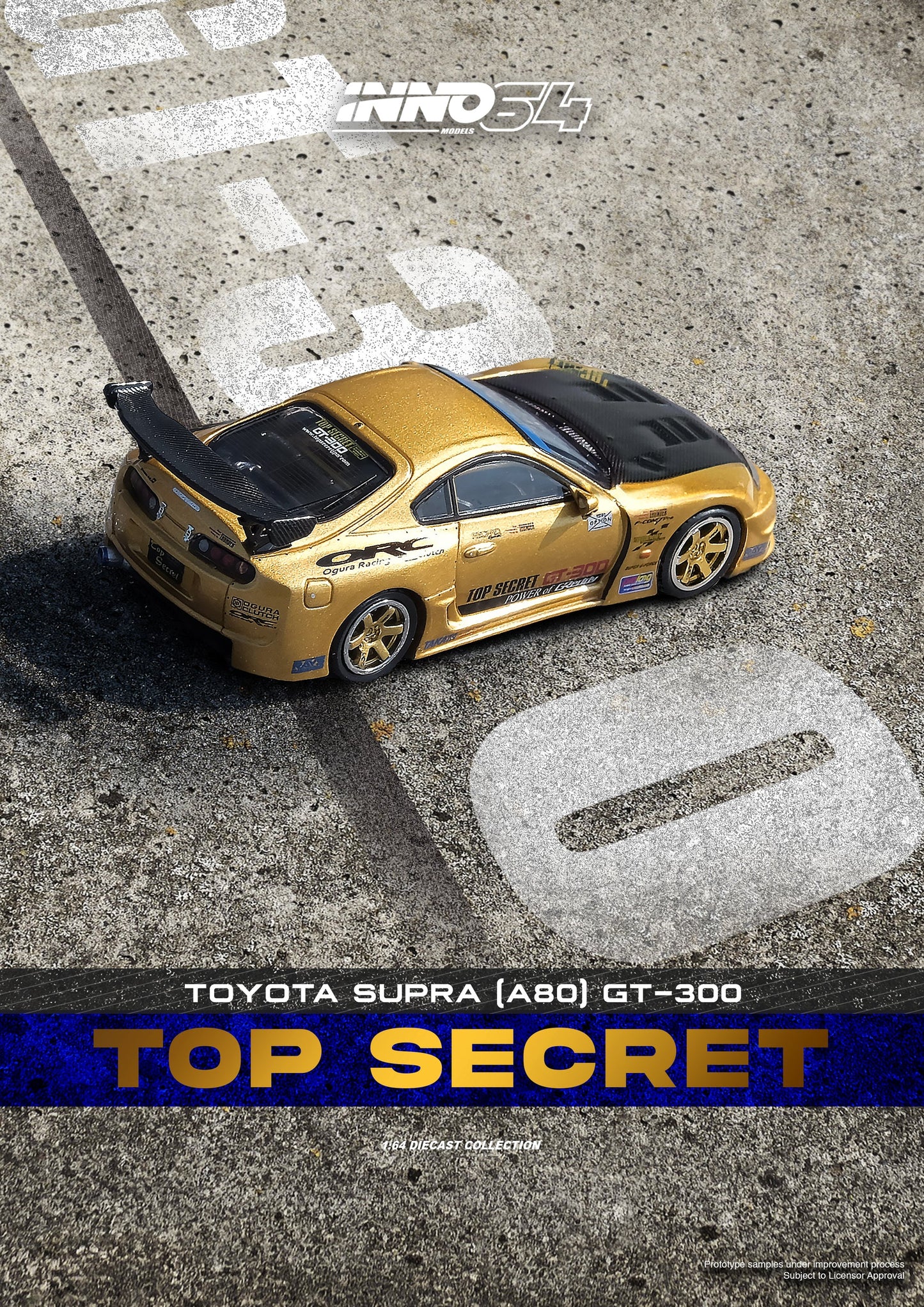 INNO 64 1/64 Toyota Supra (A80) Top Secret GT300