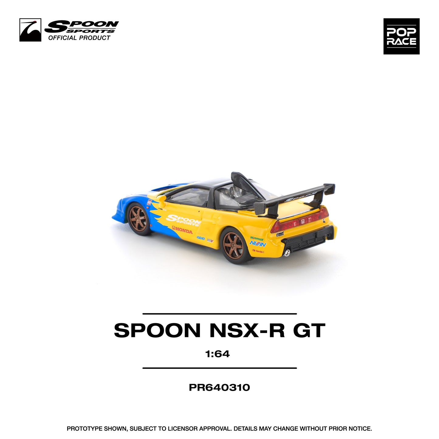 * PRE ORDER * POP RACE 1/64 SPOON SPORTS HONDA NSX-R GT PR640310