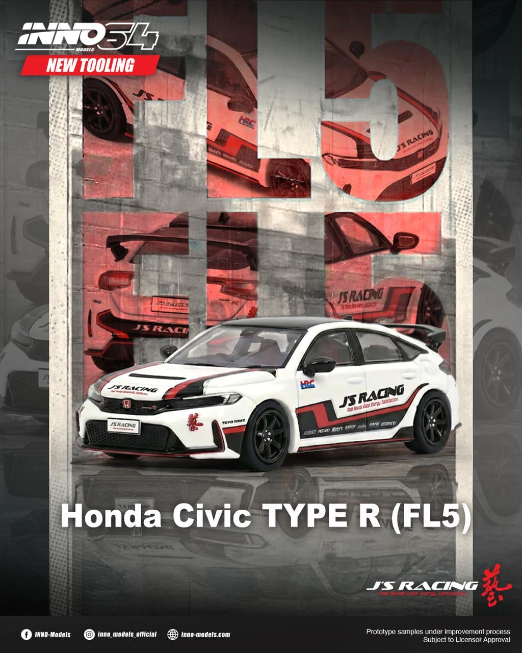 * PRE ORDER * INNO64 1/64 HONDA CIVIC FL5 J’S RACING