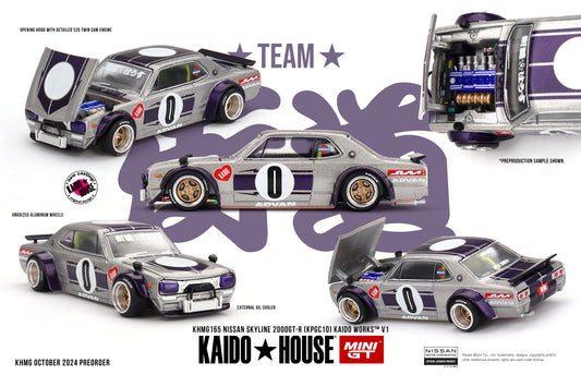 KAIDO HOUSE X MINI GT 1/64 Nissan Skyline GT-R (KPGC10) Kaido Works V1 KHMG165