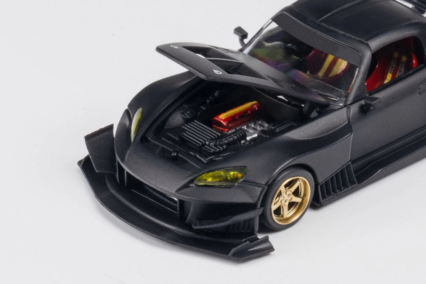 MicroTurbo MT 1/64 Honda S2000 AP1 J's Racing Modified Matte Black