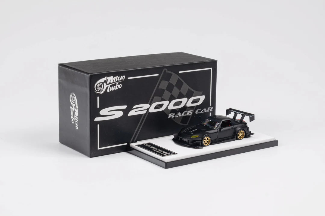 MicroTurbo MT 1/64 Honda S2000 AP1 J's Racing Modified Matte Black