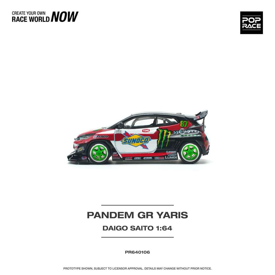 POP RACE 1/64 PANDEM GR YARIS DAIGO SAITO PR640106