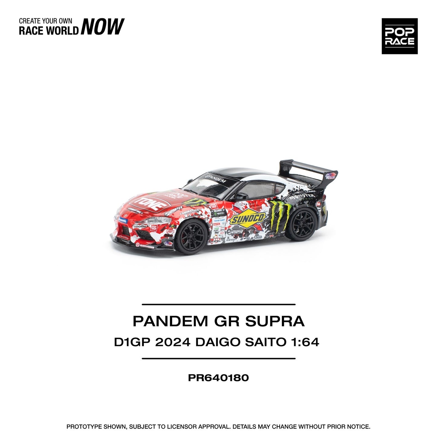 * PRE ORDER * POPRACE 1/64 PANDEM GR SUPRA D1GP 2024 DAIGO SAITO PR640180