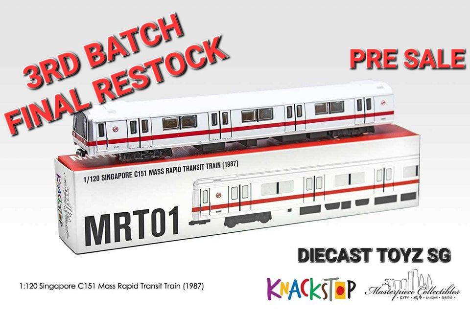 *PRE ORDER * MCCITY 1/120 C151 SINGAPORE MRT TRAIN
MASTERPIECE COLLECTIBLES