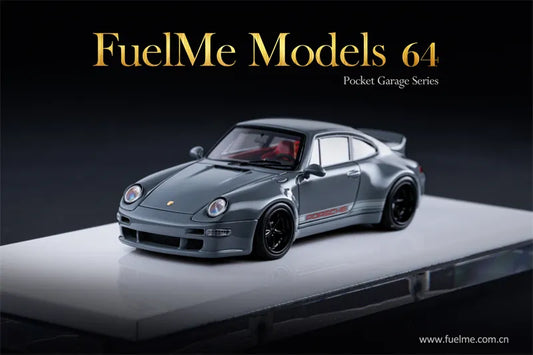 FuelMe 1:64 Limited Resin Model Car - Gunther Werks 400R 993 Nardo Ash