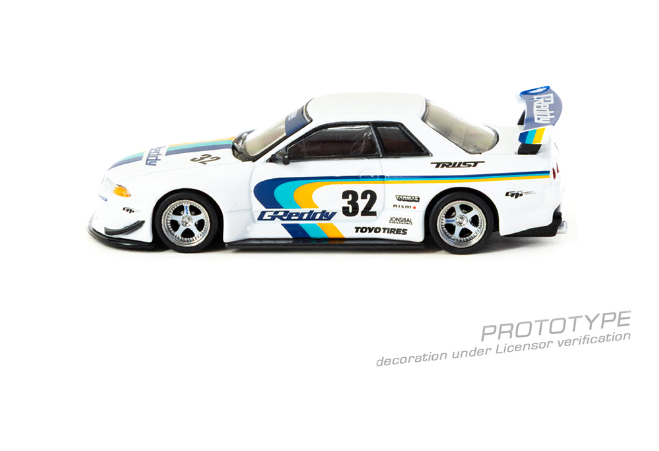 * PRE ORDER * TARMAC WORKS X MIJO NISSAN SKYLINE GT-R R32 WIDEBODY JONSIBAL DESIGNWORKS GREDDY LIMITED EDITION