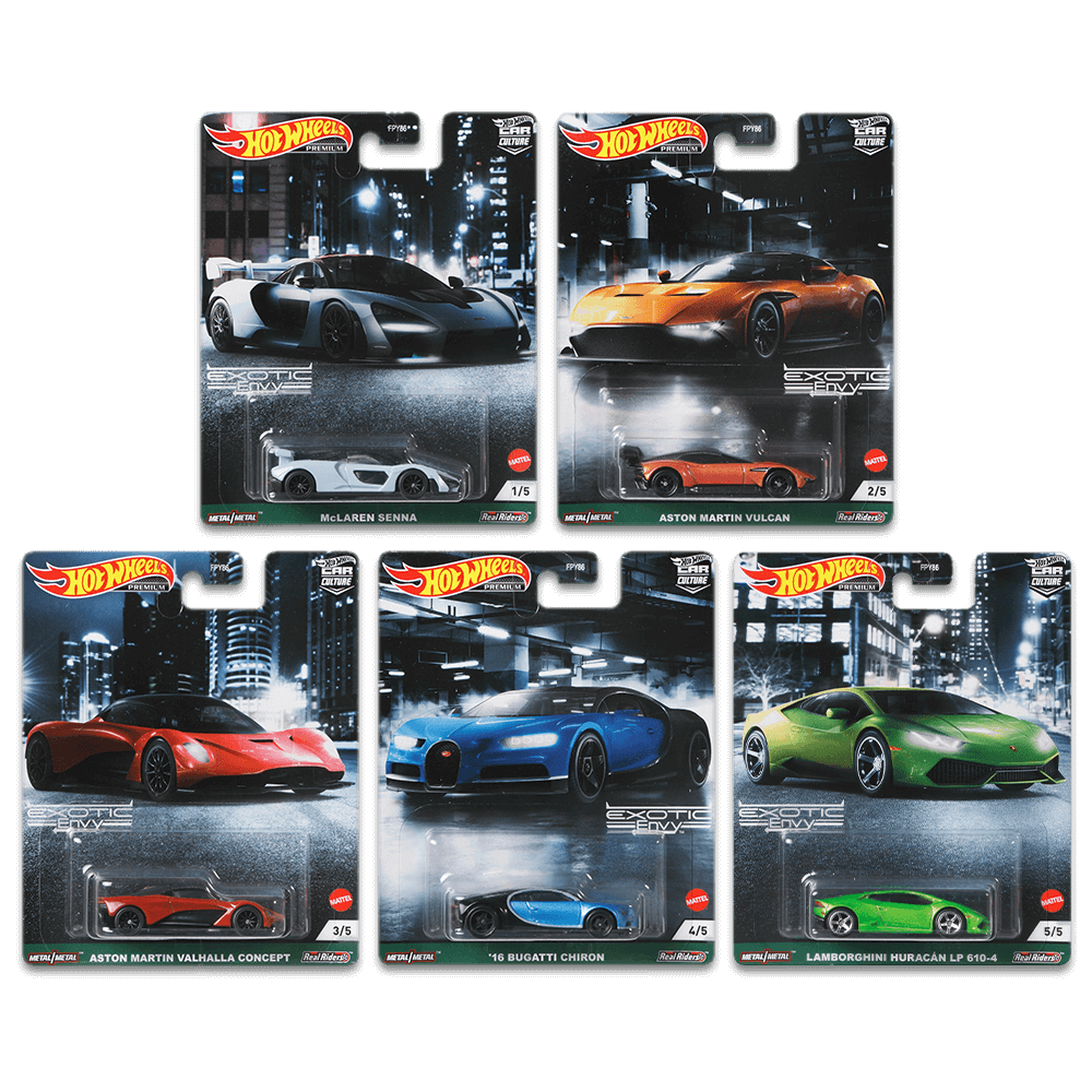 HOT WHEELS CAR CULTURE " ENVY EXOTICS " SET