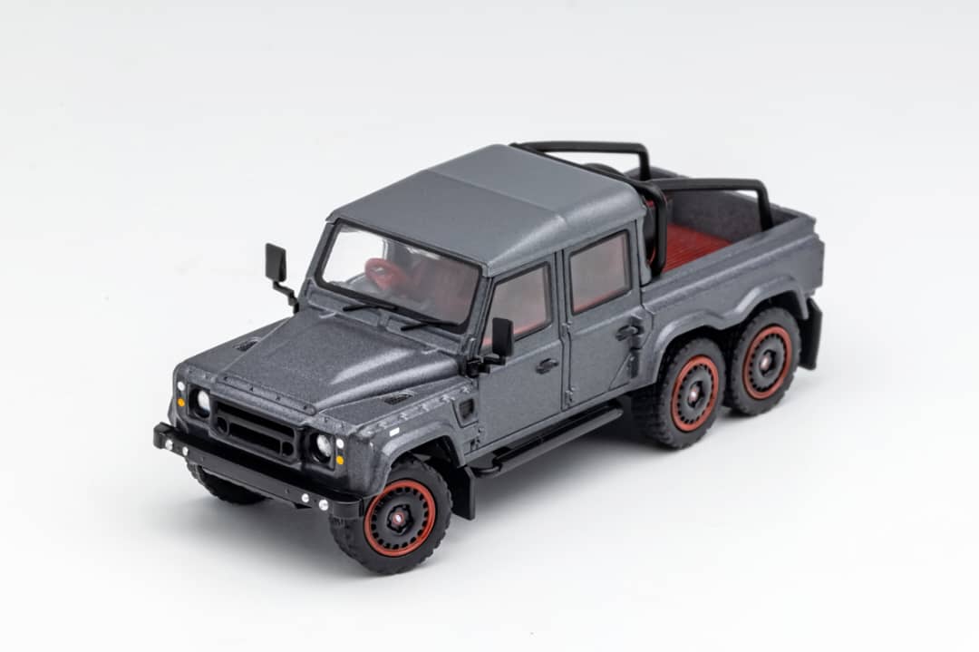 G.C.D 1/64 Land Rover Defender 110 6x6 Pick up Grey, kahn Modified