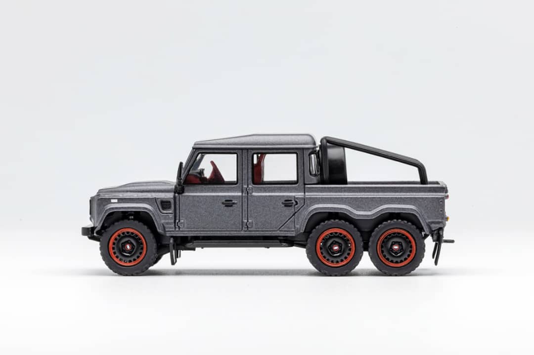G.C.D 1/64 Land Rover Defender 110 6x6 Pick up Grey, kahn Modified
