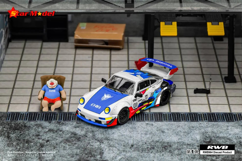 Star Model 1/64 Rauh-Welt RWB 964 GT Wing Exia Robot With Figurine