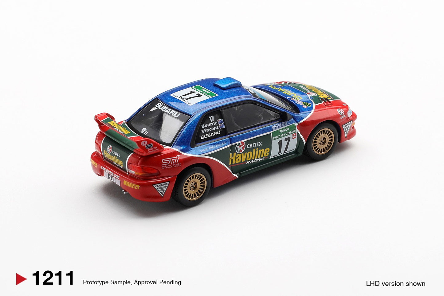 * PRE ORDER * MINI GT #1211 1/64 Subaru Impreza WRC98 #17 2000 Rally New Zealand (LHD)