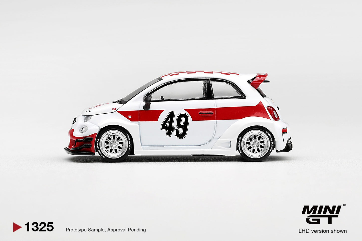 * PRE ORDER * MINI GT #1325 1/64 Abarth 595 LB-WORKS x Abas Works 1000 TC Tribute (RHD)