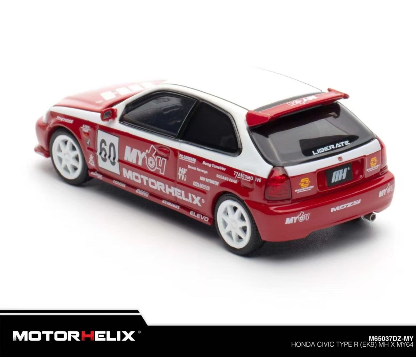 MOTORHELIX 1/64 HONDA CIVIC TYPE R EK9 TMCS SET | THE MODEL CAR SHOW 2025 TMCS